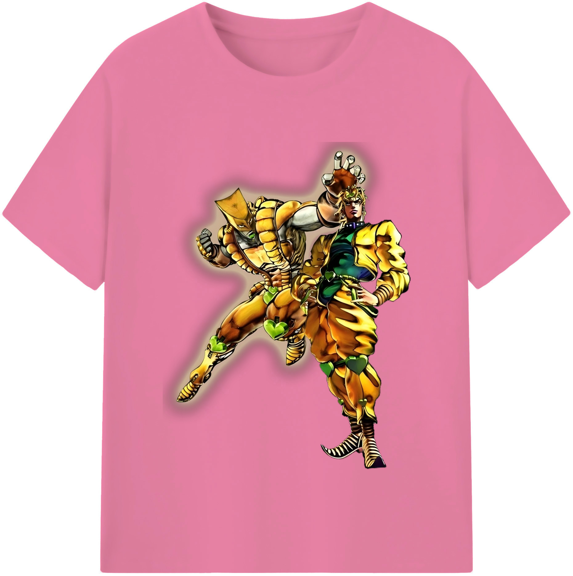 （画像用） ジョジョの奇妙な冒険 ディオ?ブランドー JoJo's Bizarre Adventure Dio Brando 綿100％半袖Tシャツ（フロントプリント）